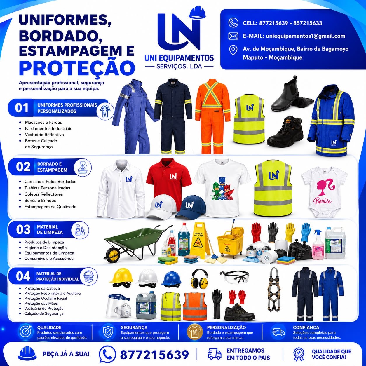 Uniformes e personalização